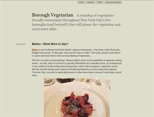 Tablet Screenshot of boroughvegetarian.com